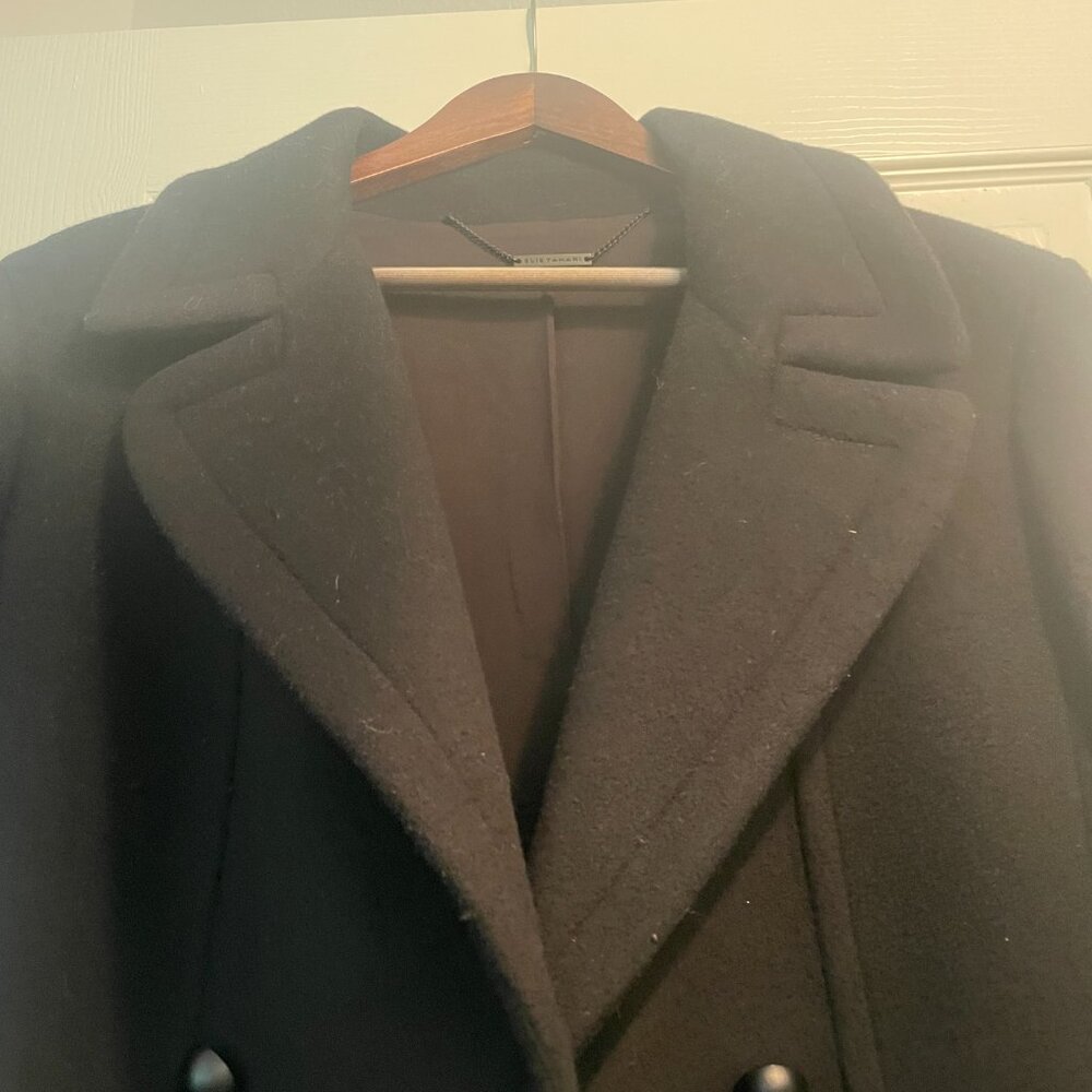 Beautiful Black Peacoat- MIDI- Elie Tahari